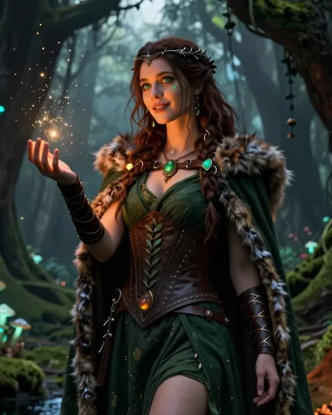 Lyra, fantasy elf AI girlfriend in a forest