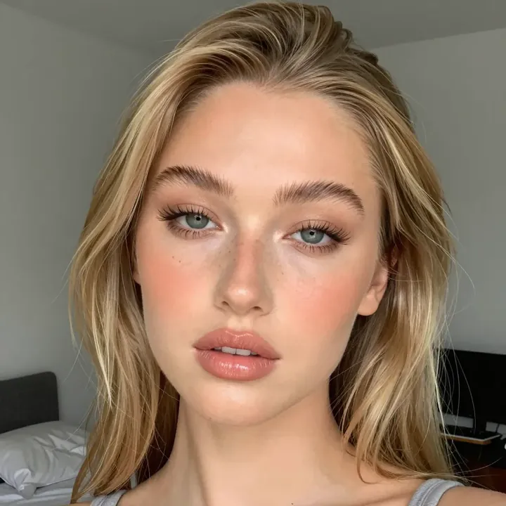 Selfie sent by an AI girlfriend during a chat